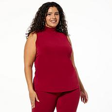 "As Is" IMAN Global Chic Runway Jersey Mock Neck Tank