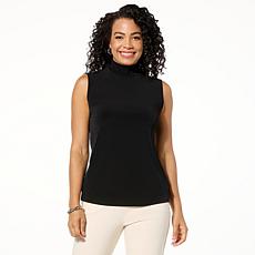 "As Is" IMAN Global Chic Runway Jersey Mock Neck Tank