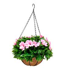"As Is" Improvements 15" Faux Hibiscus Hanging Basket