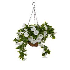 "As Is" Improvements Hanging Faux Petunia Flower Basket