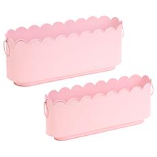 "As Is" Improvements Scalloped Iron Planters - Set of 2