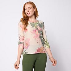 "As Is" Jaclyn Smith 3/4 Dolman Sleeve Boat-Neck Sweater
