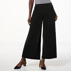 "As Is" Jaclyn Smith Pull-On Wide Leg Pleated Pant