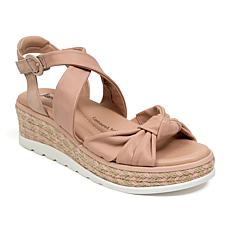 "As Is" Jambu Diana Leather Demi Wedge Sandal