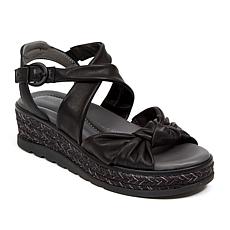 "As Is" Jambu Diana Leather Demi Wedge Sandal