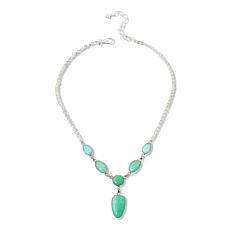 "As Is" Jay King Gallery Collection Sterling Mint Green Opal Necklace