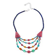 "As Is" Jay King Multigemstone Layered Drape 18" Necklace