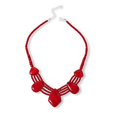 "As Is" Jay King Sterling Silver Red Coral 18" Necklace