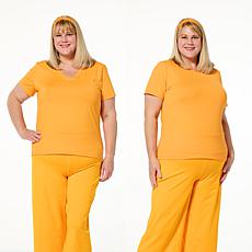 "As Is" Joy Collection Cool & Clean Two Performance Tees w/Headband 