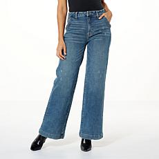 "As Is" La Joie High Rise Comfort Stretch Denim Trouser Pant