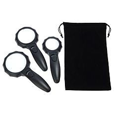 "As Is" Living Glow LED Magnifying Glass - 3-pack