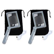 "As Is" Living Glow Rechargeable 3X/6X Magnifiers - 2-pack