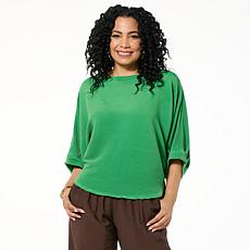 "As Is" Lloyd Boston Easy Luxury Banded Dolman Sleeve Top