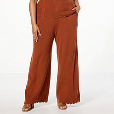 "As Is" Lloyd Boston Luxe Sweater Pant with Scallop Hem