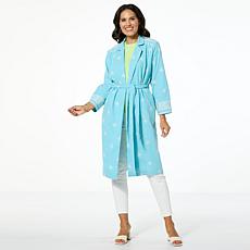 "As Is" Mark & James by Badgley Mischka Nikki Embroidered Cotton Du...