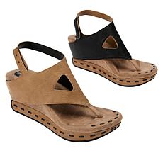 "As Is" Modzori Venitia 2-in-1 Reversible Wedge Sandal