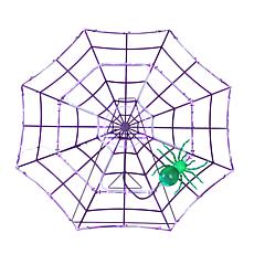 "As Is" Mr. Halloween 48" Purple/Green Animated LED Spider Web