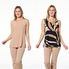 "As Is" Nina Leonard 2-pack Scoop Neck Tank Top