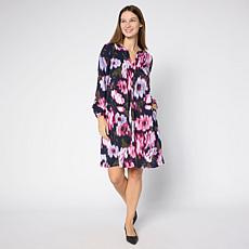 As Is Nina Leonard Balloon-Sleeve Dress with Pockets