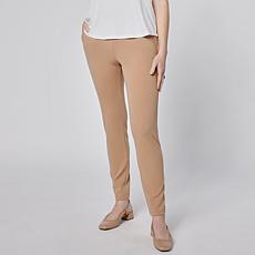 "As Is" Nina Leonard Elastic Waist Slim Leg Pant with Invisible Zip...