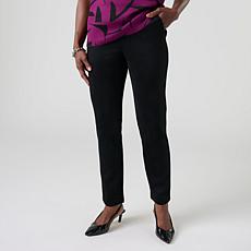 "As Is" Nina Leonard Suede Narrow Leg Pant 