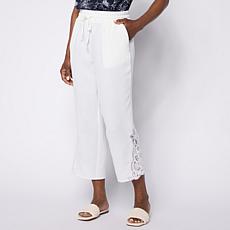 "As Is" Nina Leonard Textured Weave Crop Pant