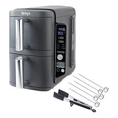 "As Is" Ninja DoubleStack XL 10qt 6-in-1 Air Fryer with 5pc Skewers...