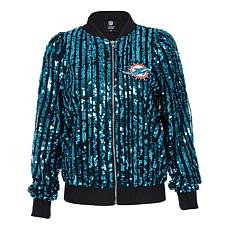 "As Is" Officially Licensed NFL Women's Sequin Jacket by Cuce - Dol...