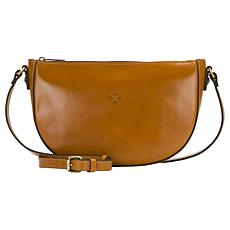 "As Is" Patricia Nash Melanie Leather Crescent Hobo Crossbody Bag