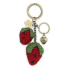 "As Is" Patricia Nash Raffia Strawberry Bag Charm