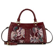 "As Is" Patricia Nash Salento Top Handle Leather Satchel with Cross...