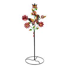 "As Is" Plow & Hearth Solar Metal 4-in-1 Wreath Garden Decor