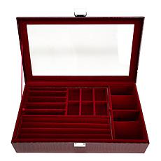 "As Is" Prestige™ Anti-Tarnish Croco-Embossed "Everything-in-1" Jew...