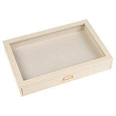 "As Is" Prestige™ Croco-Embossed Single Drawer Jewelry Box - Open