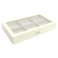 "As Is" Prestige™ Croco-Embossed Single Drawer Jewelry Box - 8-Comp...