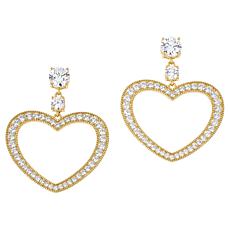 "As Is" Radiance by Absolute™ 3.99ctw Open Heart Drop Earrings