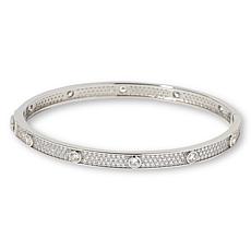 "As Is" Radiance by Absolute™ 6.29ctw Three-Row Pavé Hinged Bracelet