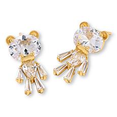 "As Is" Radiance by Absolute™ 9ctw Dancing Bear Stud Earrings