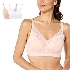 "As Is" Rhonda Shear 2-pack "Curve Envy" Pin-Up Bra with Removable ...