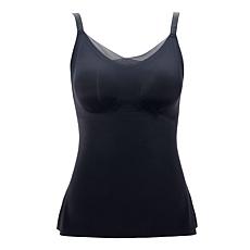 "As Is" Rhonda Shear Invisible Edge Mesh Back Tank	