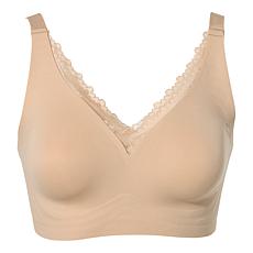 "As Is" Rhonda Shear Lace-Detail Gel Bra with Back Closure