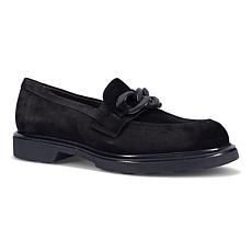 "As Is" Ron White Allison Suede Loafer with Satin Shoe Bag