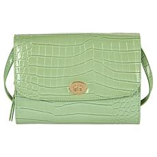 "As Is" Samantha Brown To-Go Faux Croco Wallet Crossbody