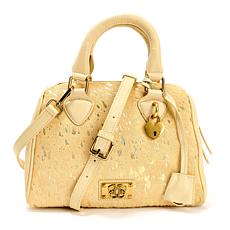 "As Is" Sharif Legacy Haircalf Leather Bowler Satchel
