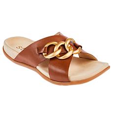 "As Is" Strive Palma Link Chain Detail Leather Sandal