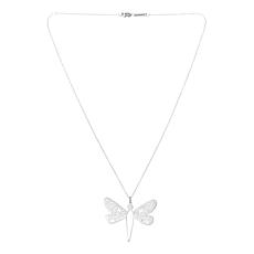 "As Is" Tanya Moss Sterling Silver Dragonfly Pendant w/ 17-3/4" Chain