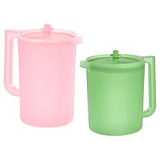 "As Is" Tupperware® 6-Cup & 8-Cup Heritage Sheer Pitcher Set