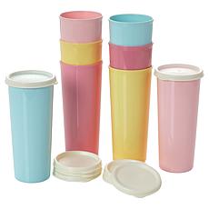 "As Is" Tupperware® Heritage 8-piece Tumbler Set with Lids