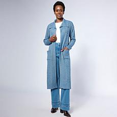 "As Is" TWRHLL by Christie Brinkley Cable Knit Cardigan