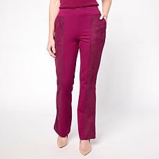 "As Is" TWRHLL by Christie Brinkley Pull-On Mixed Media Bootcut Pant